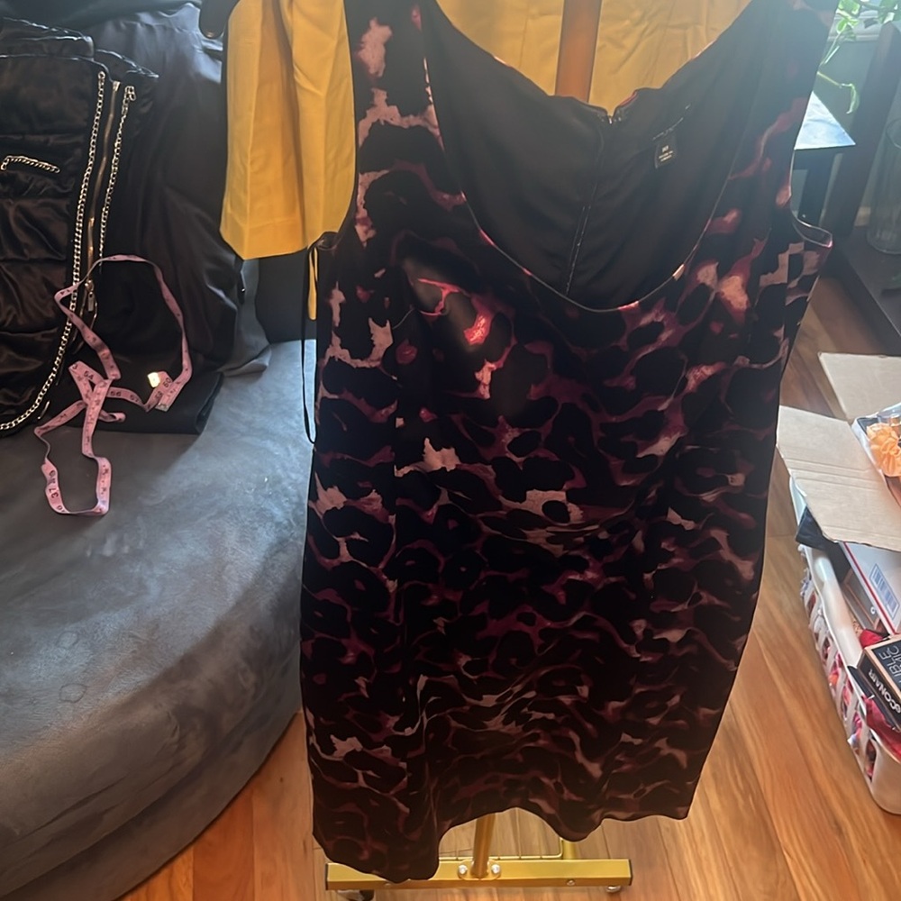 Anne Taylor size 10 animal print dress, lined, EUC